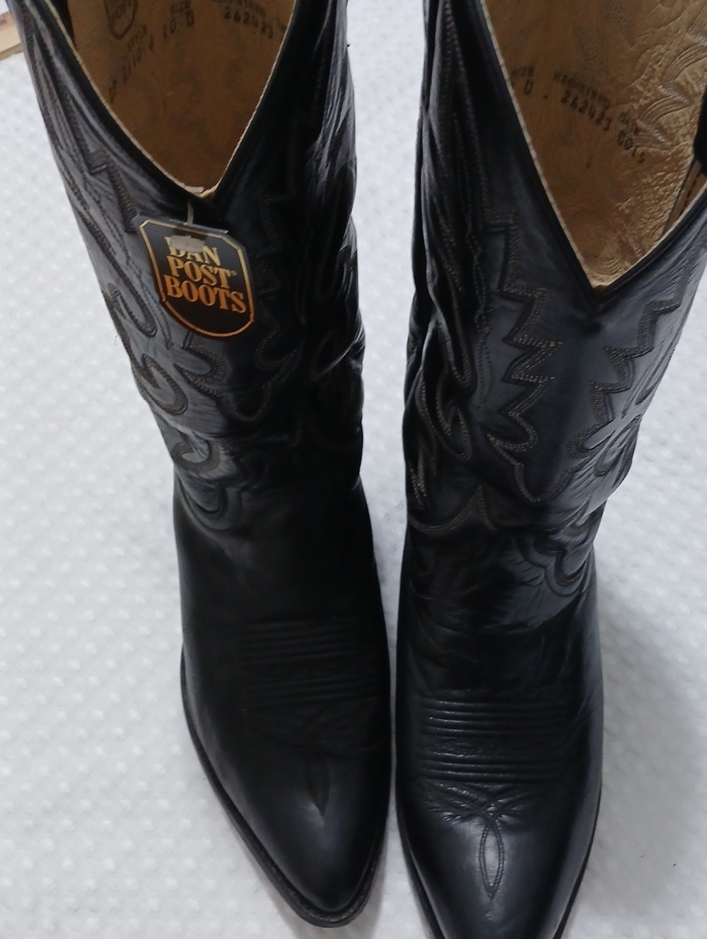 Dan Post Black Western Cowboy Boots for Men 10D